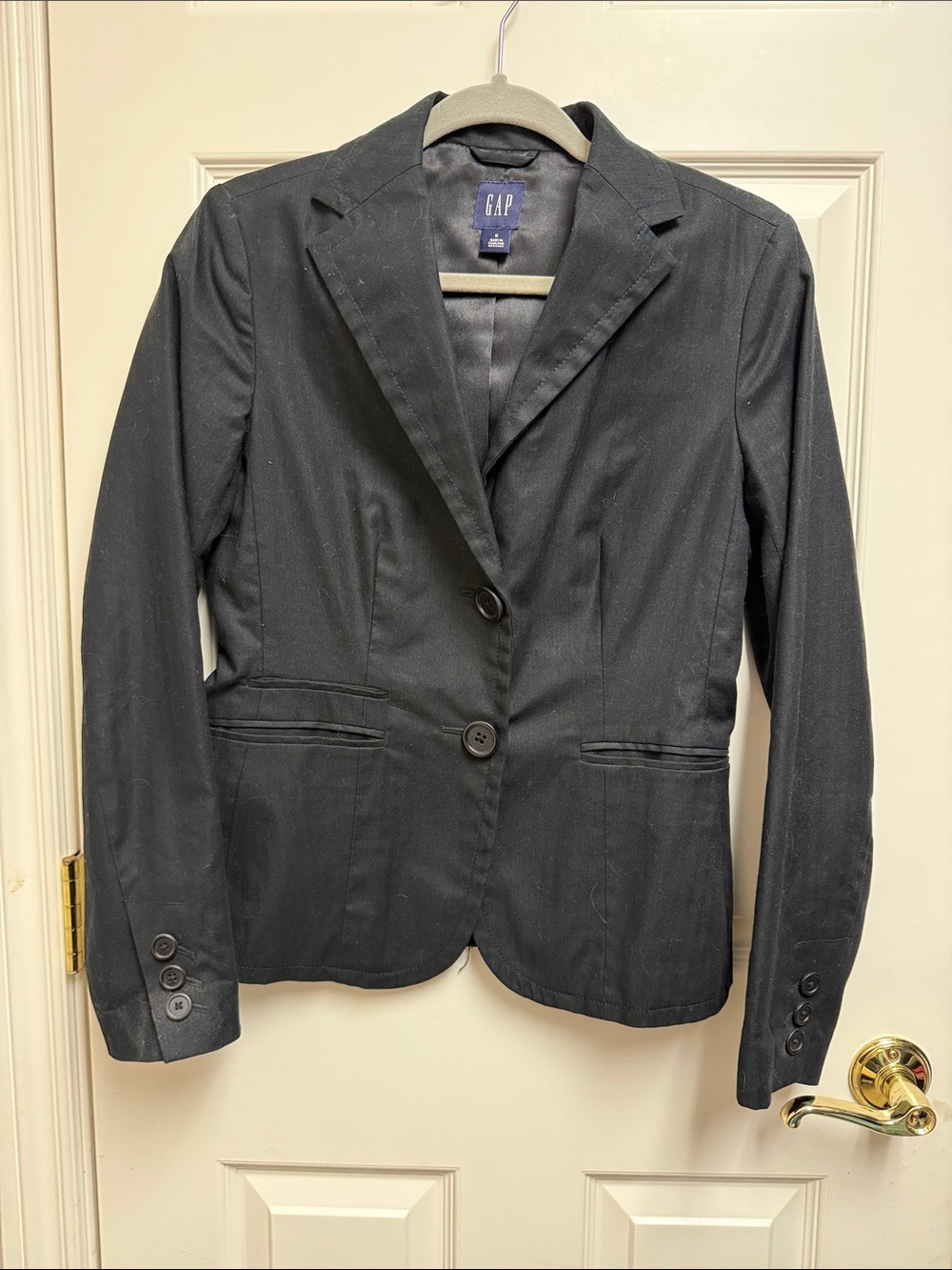 GAP Women's Black Two-Button Fitted Blazer